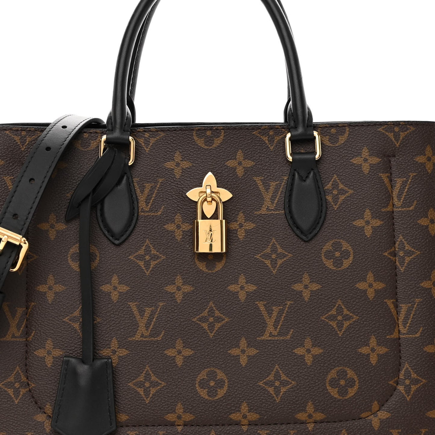 Monogram Flower Tote Black