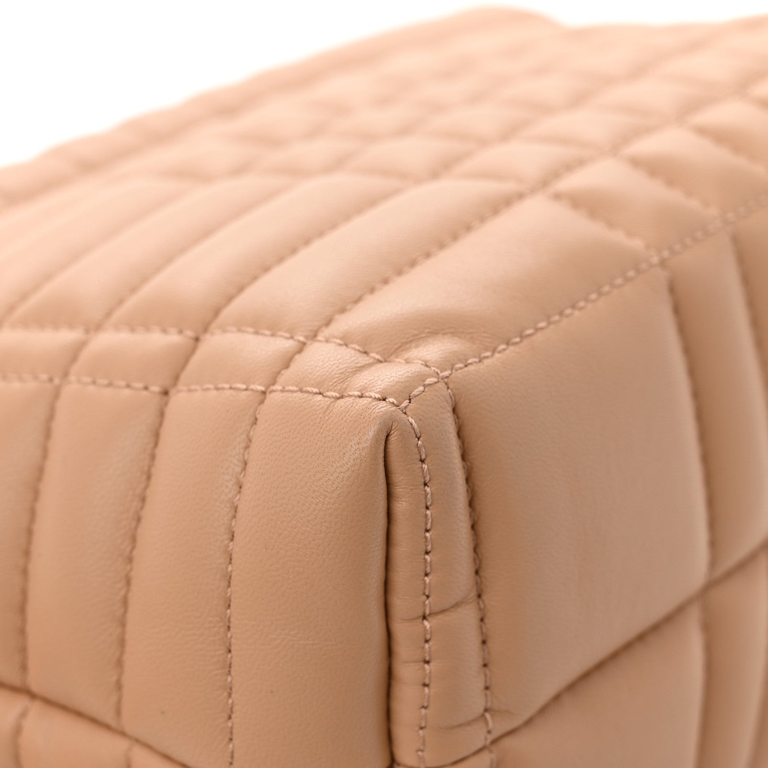 Burberry Lambskin Quilted Lola Small Satchel Cool Beige 11 of 12