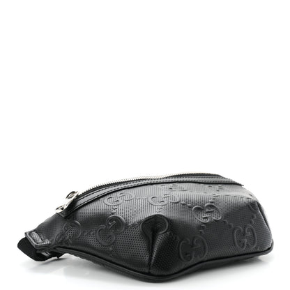 Gucci Calfskin GG Tennis Embossed Belt Bag Black 4 of 10