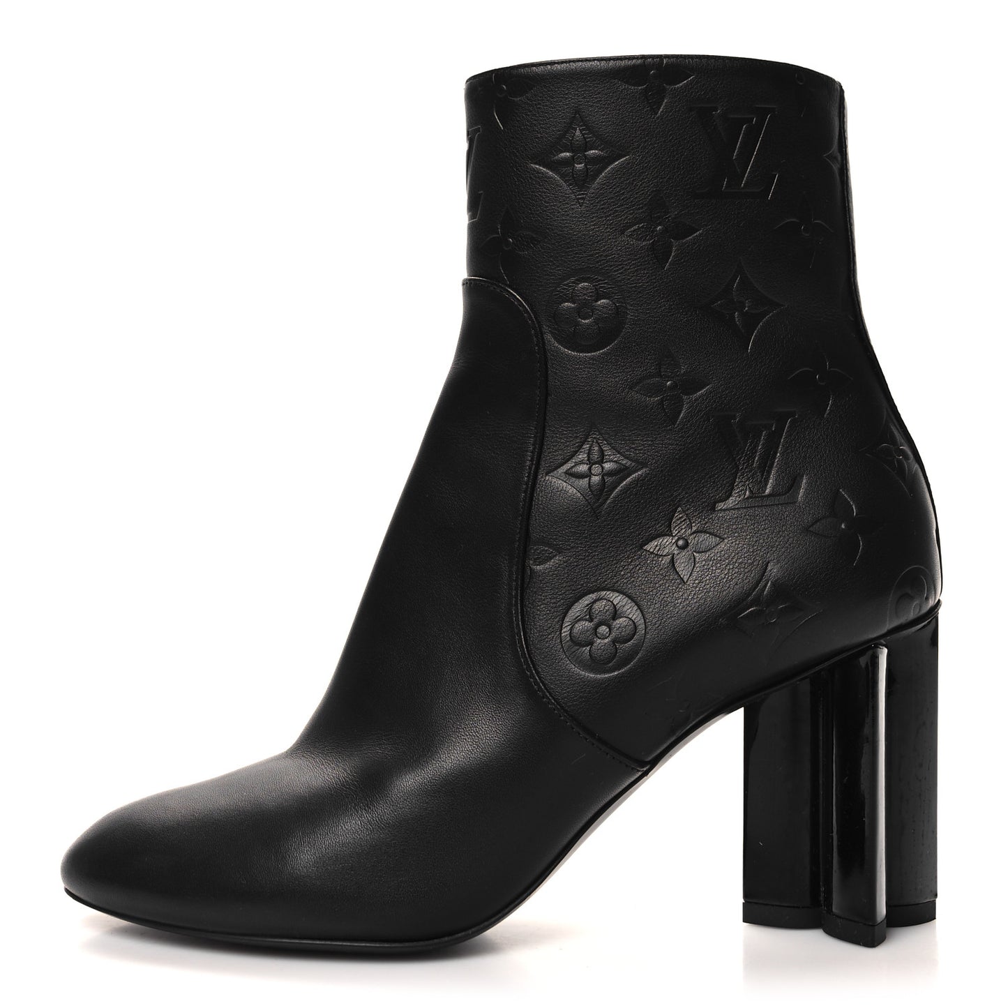 Calfskin Silhouette Ankle Boots 37 Black