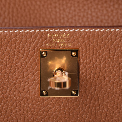 Hermes Taurillon Clemence Kelly Ado Backpack Gold 6 of 11