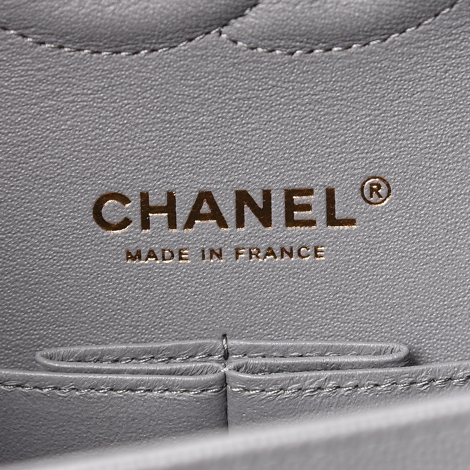 Chanel Caviar Quilted Medium Double Flap Grey 8 of 10