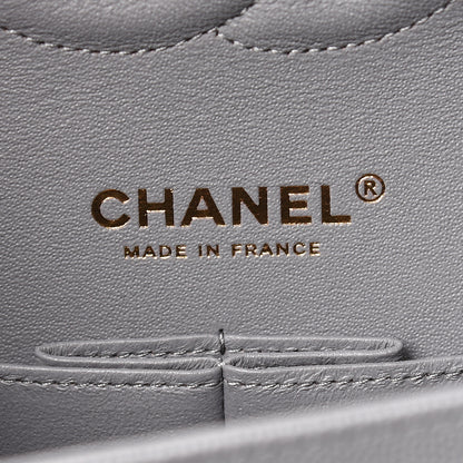 Chanel Caviar Quilted Medium Double Flap Grey 8 of 10