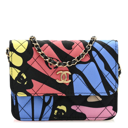 Chanel Canvas Printed CC Mini Clutch With Chain Multicolor 1 of 11