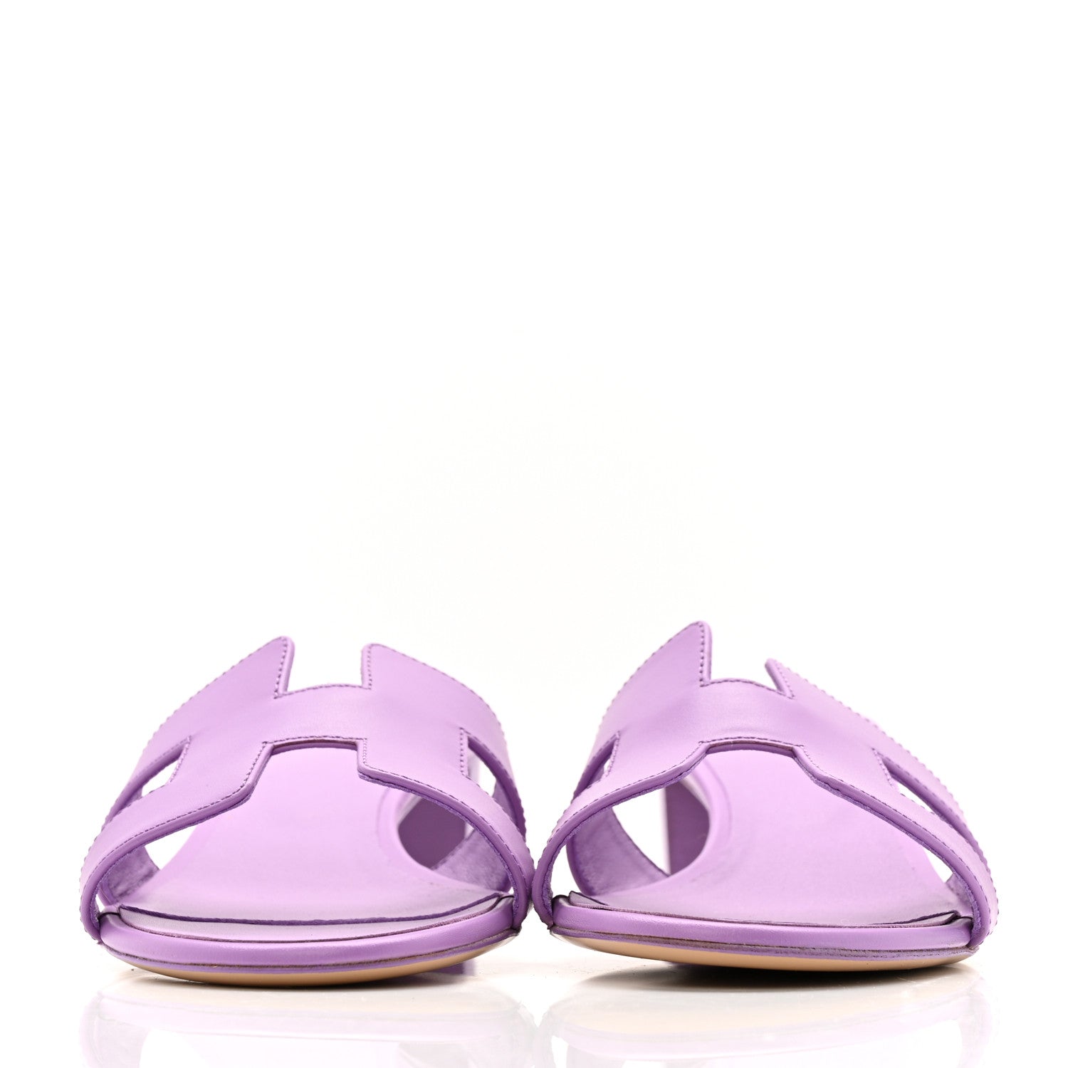 Hermes Calfskin Oasis Sandals 40 Violet 2 of 9