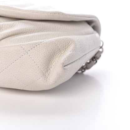 Chanel Caviar Half Moon Wallet On Chain WOC White 11 of 13
