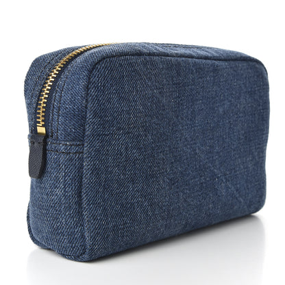 Prada Denim Cosmetic Pouch Bleu 3 of 7