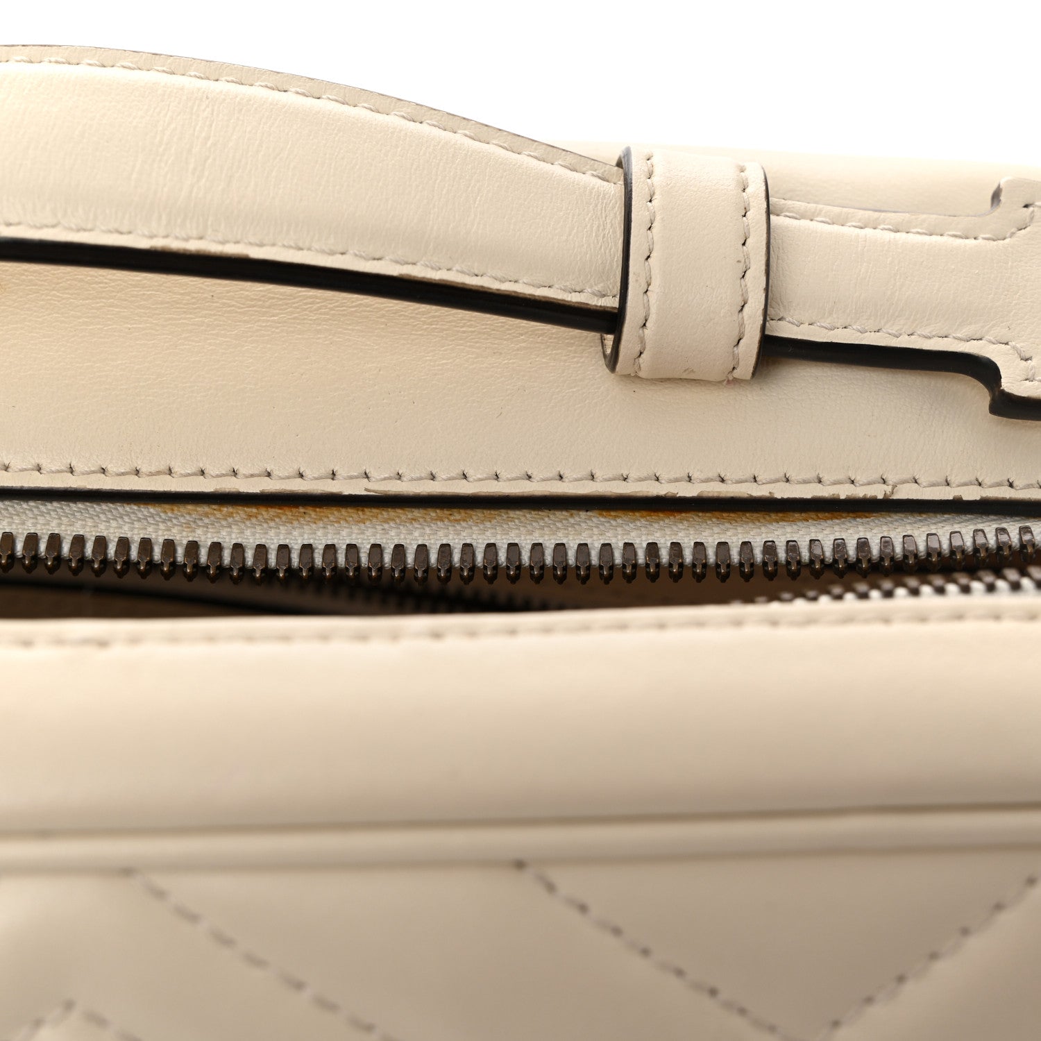 Gucci Calfskin Matelasse Sylvie Web Small GG Marmont Top Handle Shoulder Bag White 12 of 12