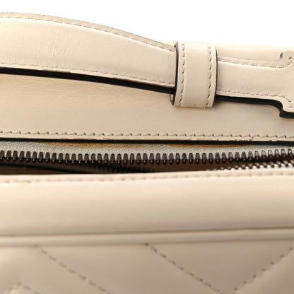 Gucci Calfskin Matelasse Sylvie Web Small GG Marmont Top Handle Shoulder Bag White 12 of 12