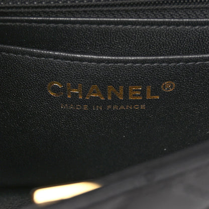 Chanel Lambskin Quilted Mini Rectangular Flap Black 6 of 10