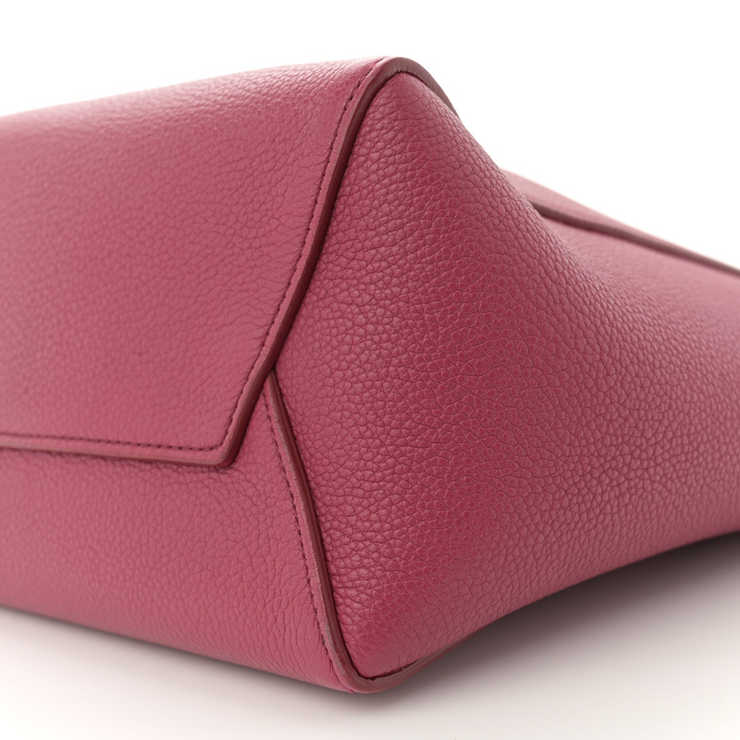 Celine Soft Grained Calfskin Small Sangle Bucket Bag Raspberry 9 of 10