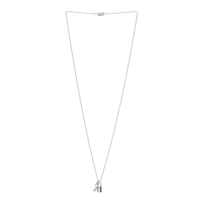 Louis Vuitton 18K White Gold Lockit Key Pendant Necklace 3 of 5