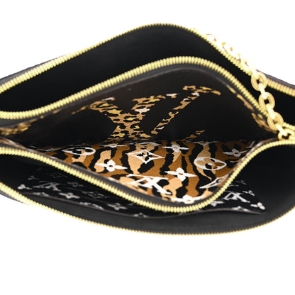 Louis Vuitton Monogram Giant Jungle Pochette Double Zip Black 6 of 13