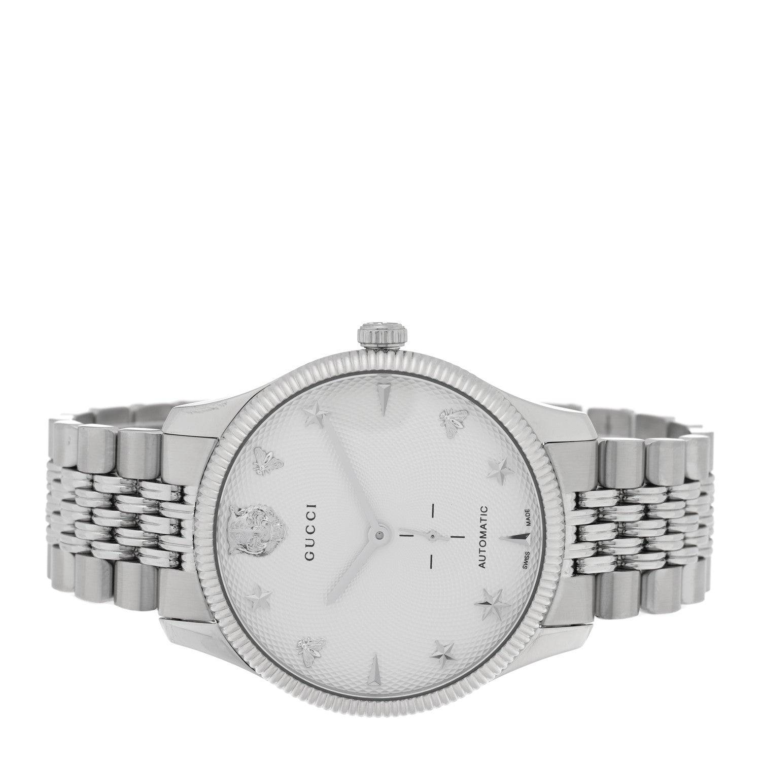 Gucci Stainless Steel 40mm G-Timeless Charm Automatic Watch 2 of 4