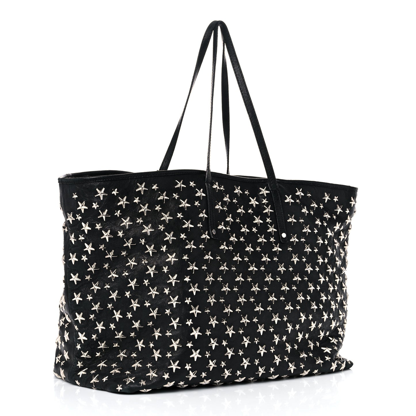 Calfskin Sasha Star Studded Tote Black
