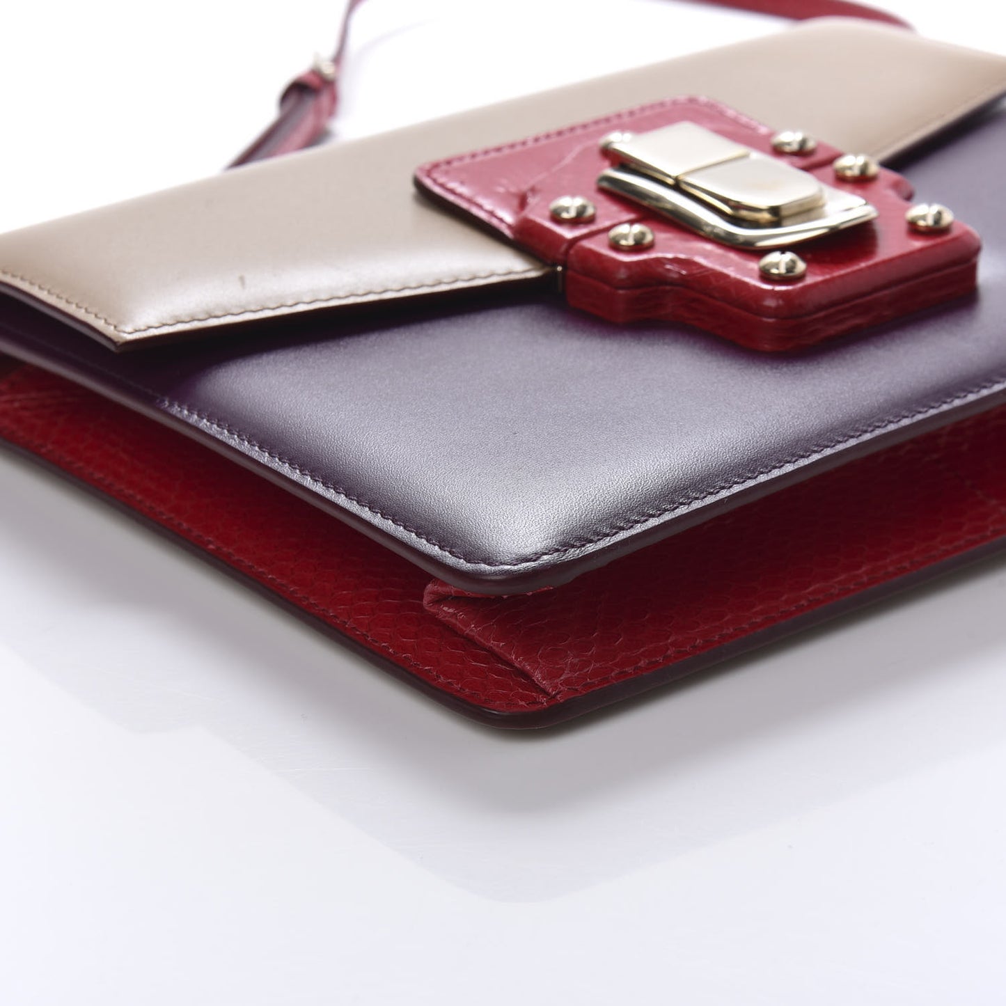 Calfskin Ayers Lucia Shoulder Bag Ghiaccio Mosto