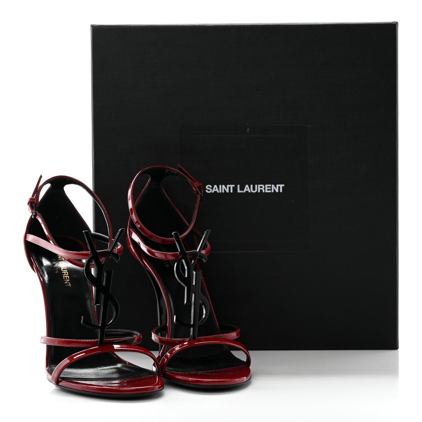 Patent Calfskin Cassandra 100 Sandals 40 Red Laquer