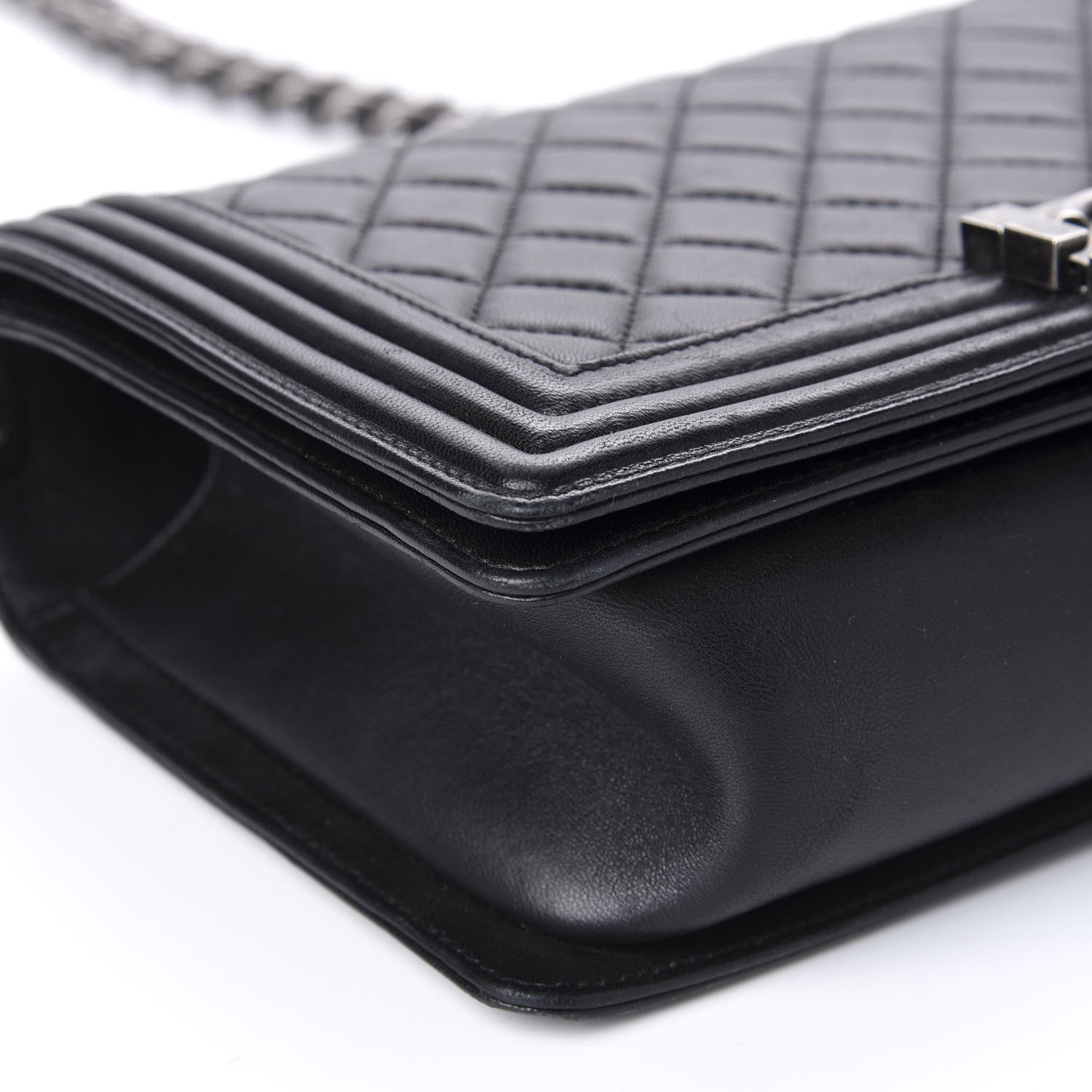 Chanel Lambskin Quilted Medium Boy Flap Black 7 of 12