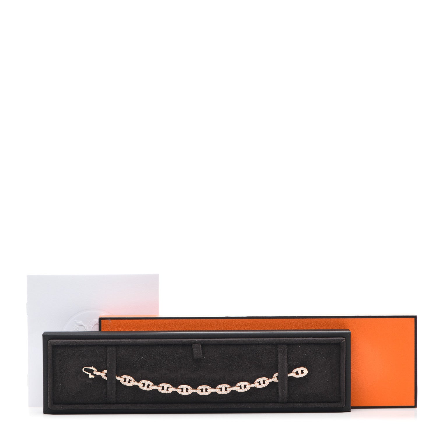 Hermes 18K Rose Gold Diamond PM Chaine d'Ancre Enchainee Bracelet SH 5 of 5