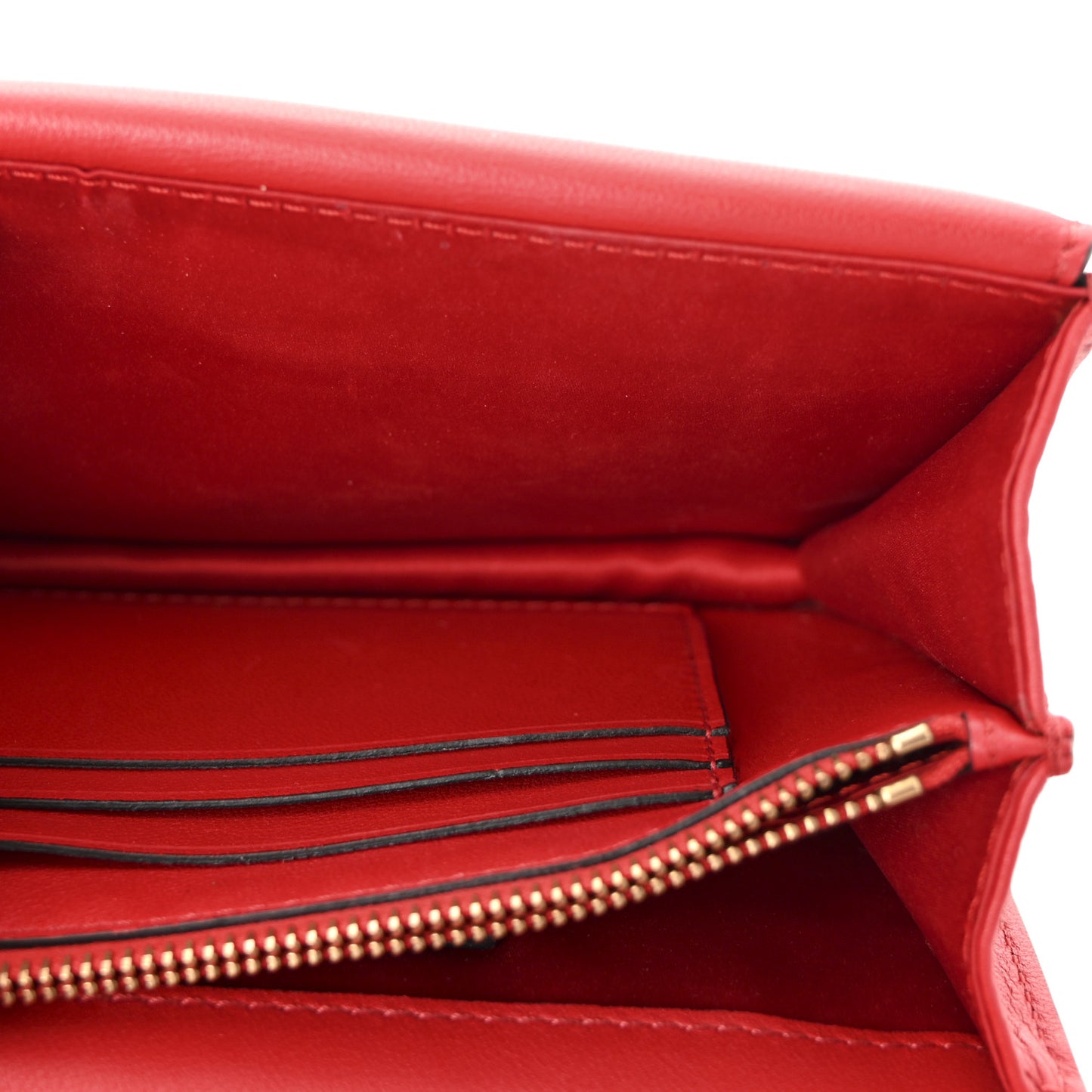 Smooth Calfskin Mini VRing Crossbody Bag Rouge Pur