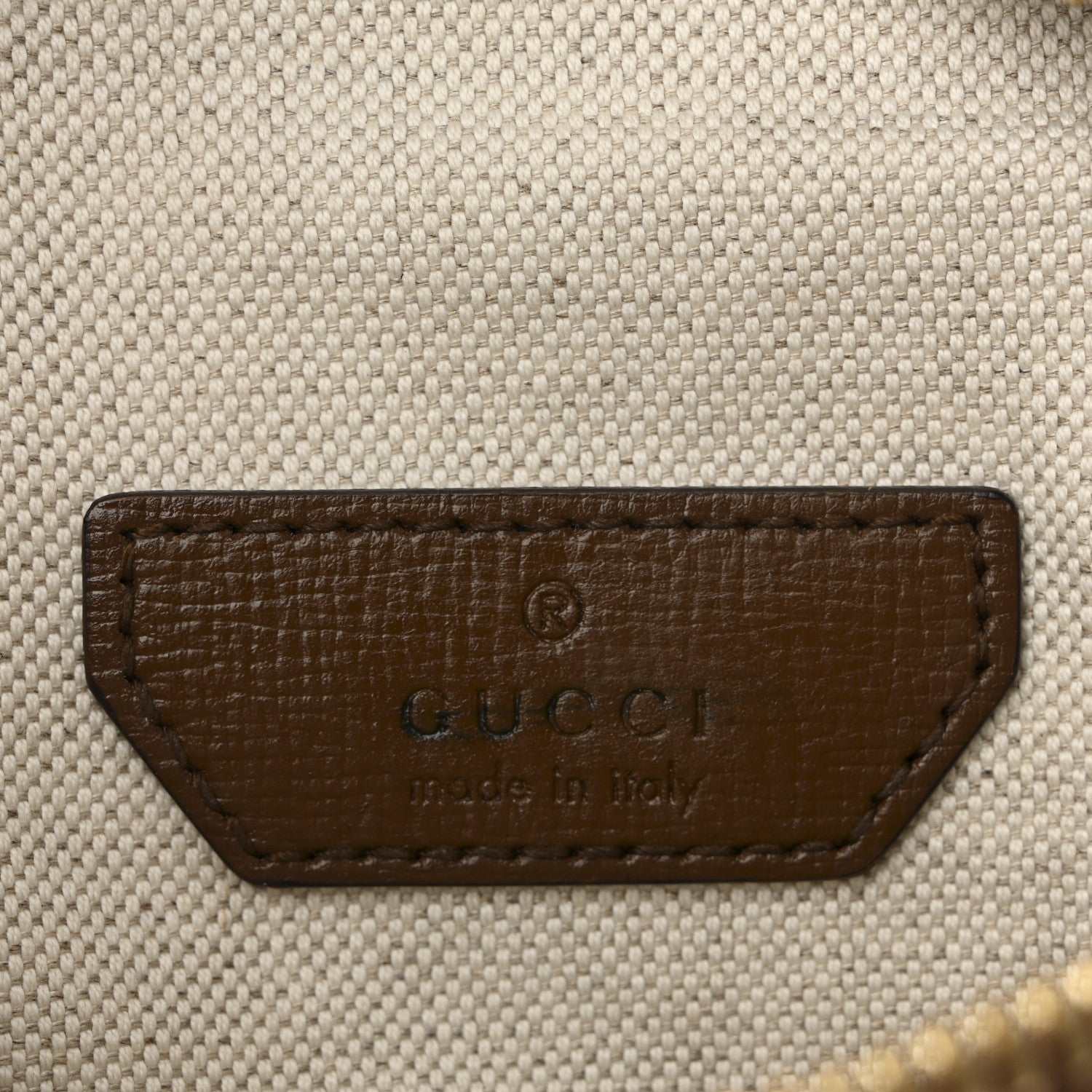 Gucci GG Supreme Monogram Textured Calfskin Retro Interlocking G Belt Bag Beige Ebony Brown Sugar 6 of 10