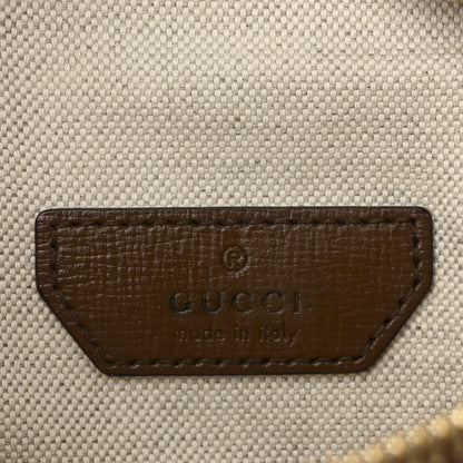 Gucci GG Supreme Monogram Textured Calfskin Retro Interlocking G Belt Bag Beige Ebony Brown Sugar 6 of 10