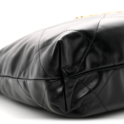 Chanel Shiny Calfskin Quilted Small Chanel 22 Black 10 of 12
