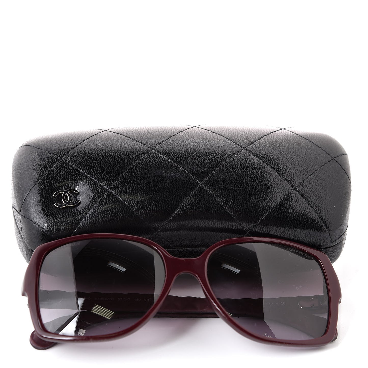 Lambskin Square Chain Sunglasses 5289-Q Red
