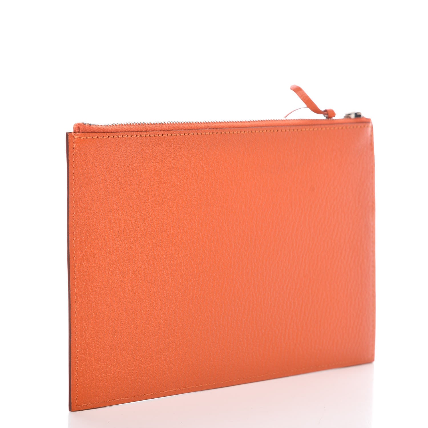 Hermes Chévre Mysore Envelope Trio Wallet Rouge Tomate Orange Lime 7 of 17