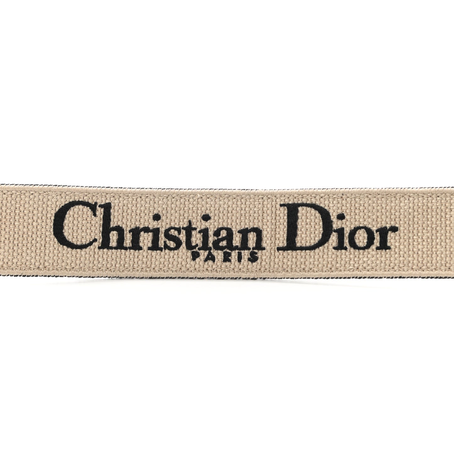 Canvas Embroidered Shoulder Strap Black