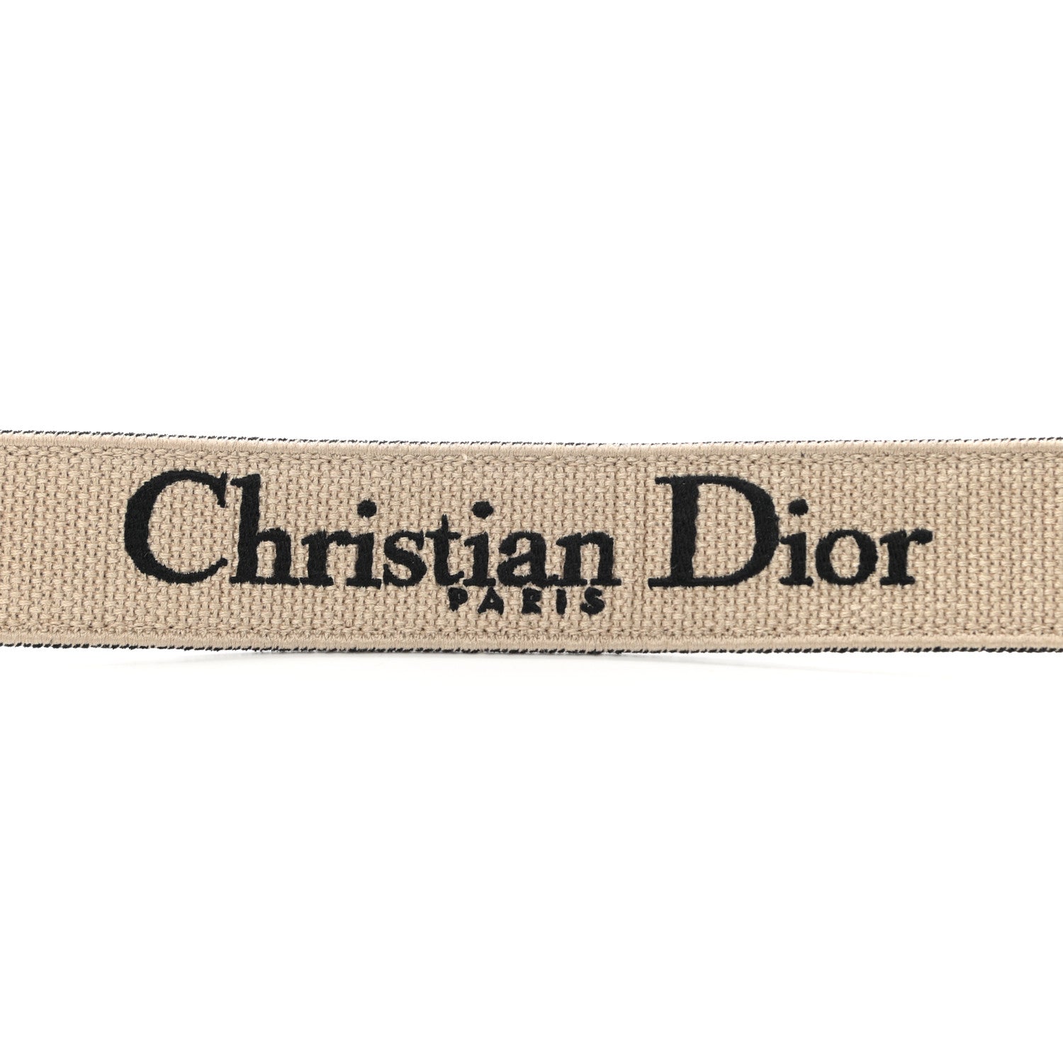 Christian Dior Canvas Embroidered Shoulder Strap Black 3 of 5