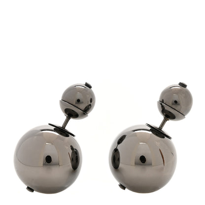 Christian Dior Metal Mise En Dior Tribal Earrings Black Ruthenium 1 of 5