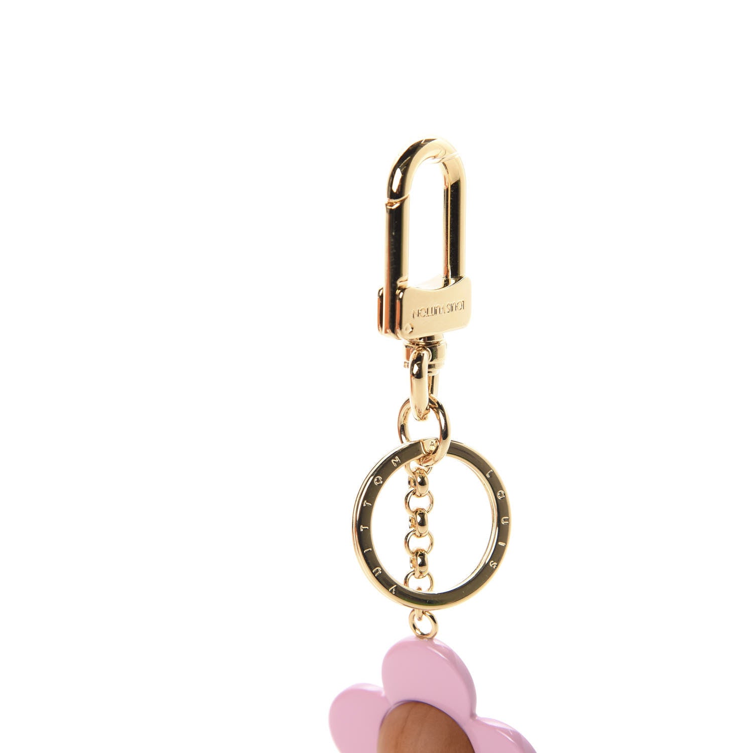 Louis Vuitton Resin Wood Vivienne Trunk Bag Charm Pink 4 of 5