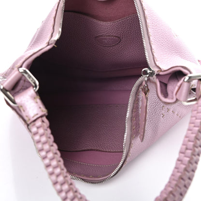 Fendi Metallic Calfskin Romano Selleria Hobo Light Purple 5 of 20