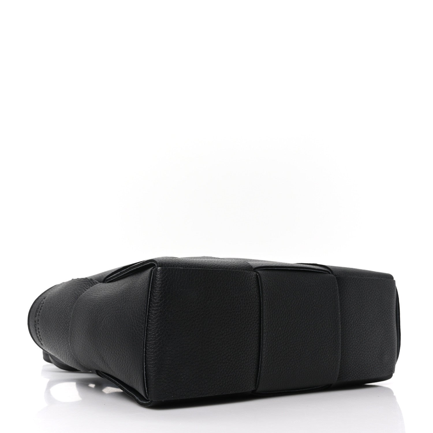 Bottega Veneta Grained Calfskin Intrecciato Mini Arco Tote Black 5 of 10