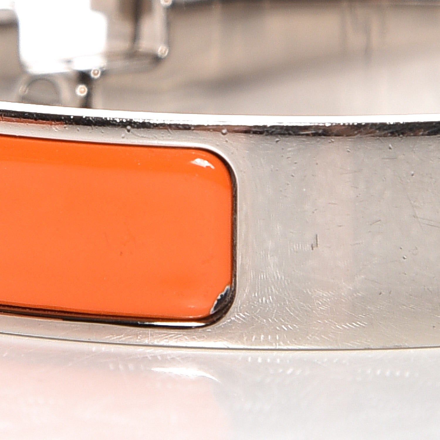 Hermes Enamel Narrow Clic Clac H Bracelet PM Orange 6 of 7