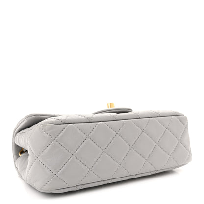 Chanel Lambskin Quilted Mini Rectangular Pearl Crush Flap Grey 4 of 13