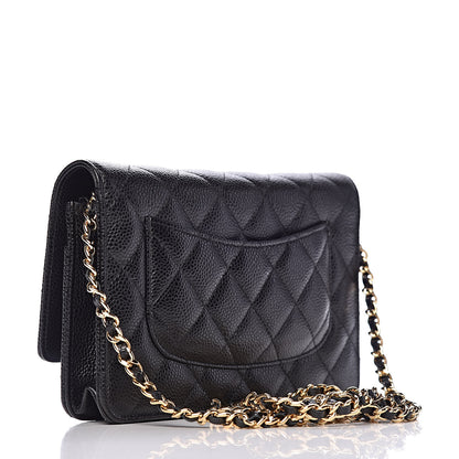 Chanel Caviar Quilted Wallet On Chain WOC Black 3 of 12