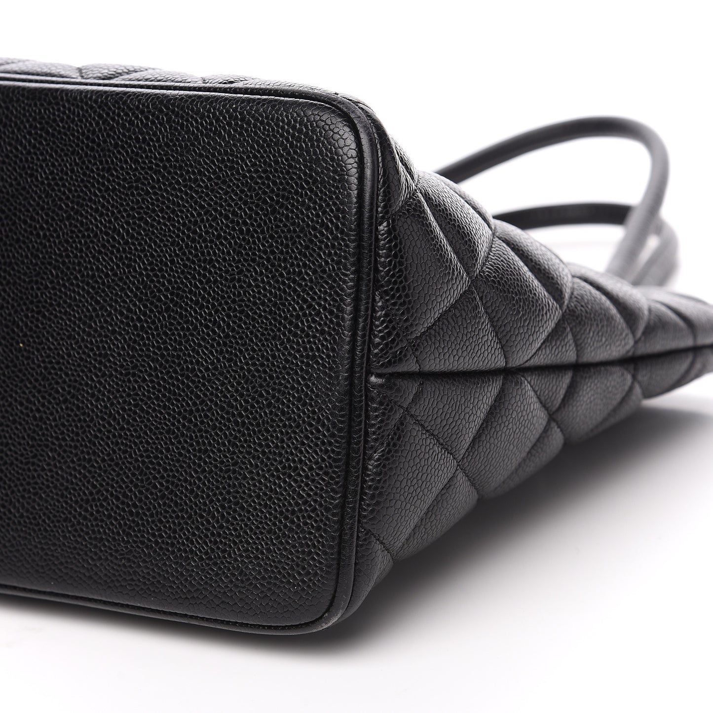 Caviar Quilted Medallion Tote Black