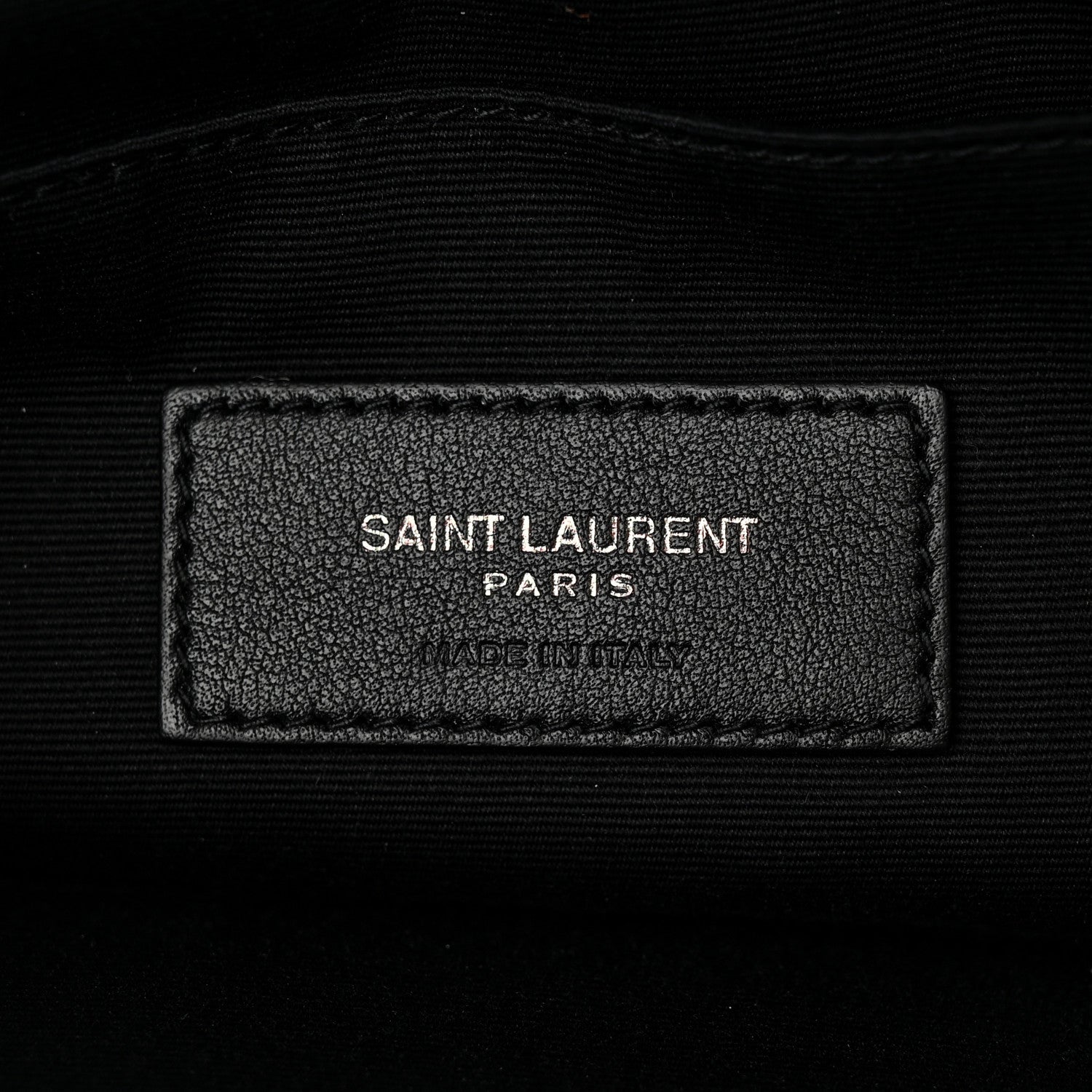 Saint Laurent Calfskin Crocodile Embossed Monogram Belt Bag Black 6 of 12