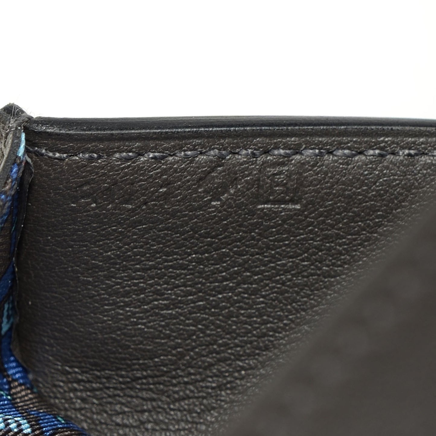 Veau Swift Silk Citizen Twill Wallet Etain Bleu de Malte