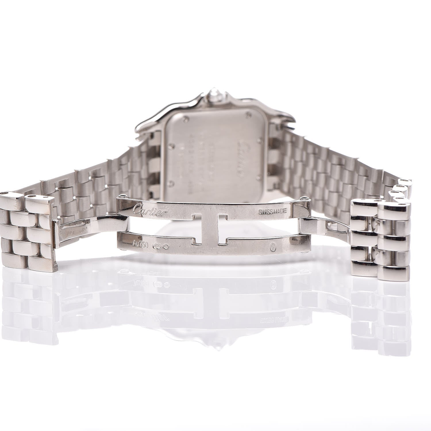 Cartier 18K White Gold Diamond 27mm Panthere Quartz Watch 6 of 9