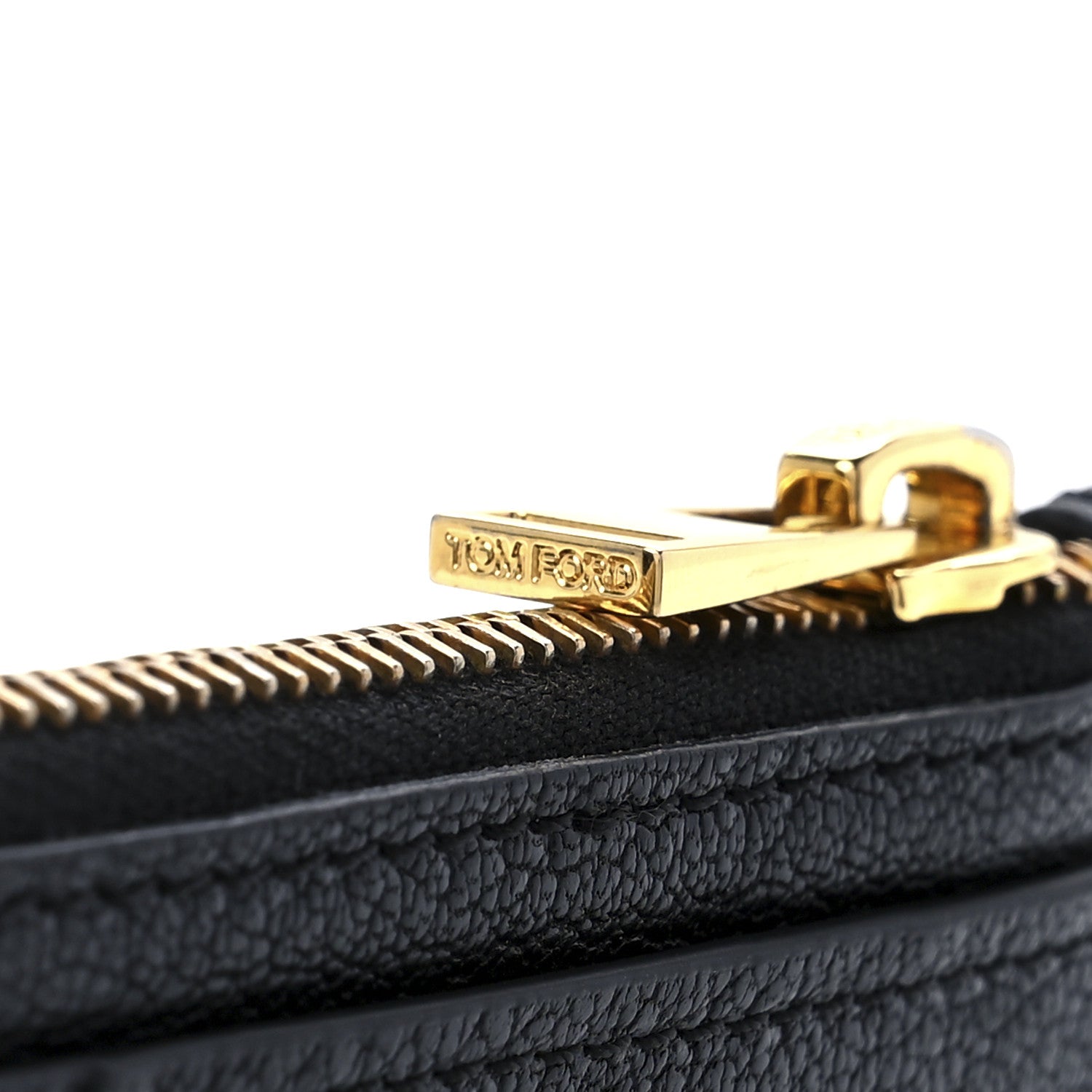 Tom Ford Grained Calfskin Zip Pouch Card Holder Black 6 of 10