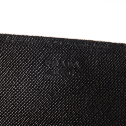 Prada Saffiano Metal Large Chain Wallet Nero Black 6 of 6
