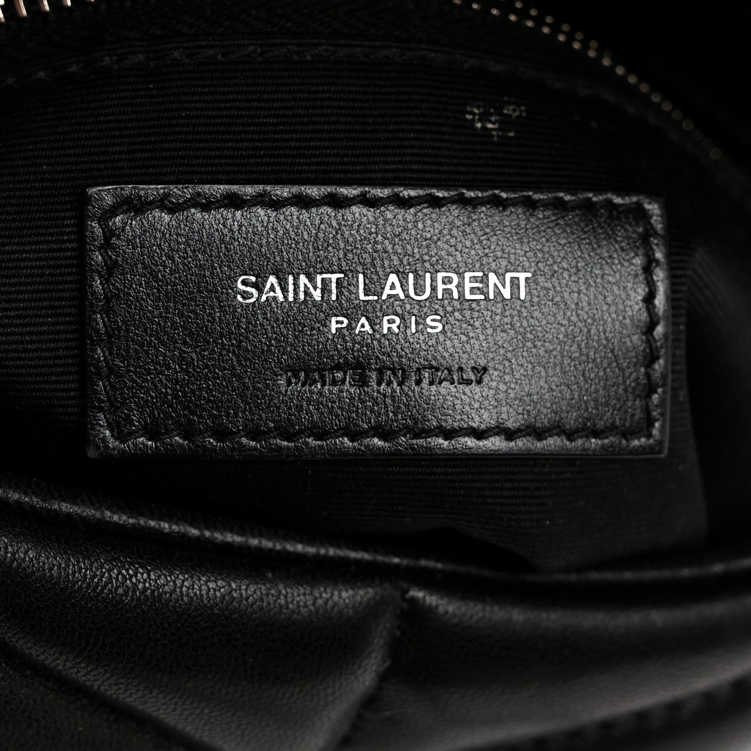 Saint Laurent Lambskin Quilted Toy Loulou Puffer Monogram Chain Satchel Black 7 of 16