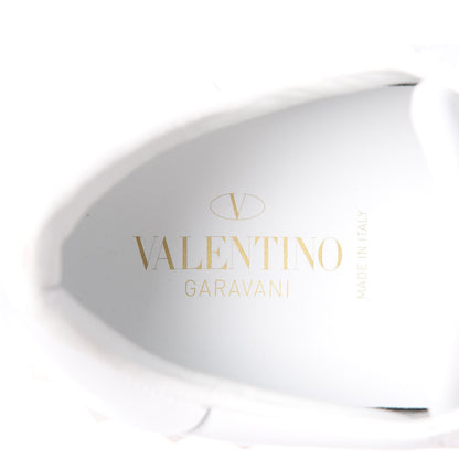 Valentino Garavani Calfskin Rockstud Open Sneakers 40 White Rose Gold 6 of 8