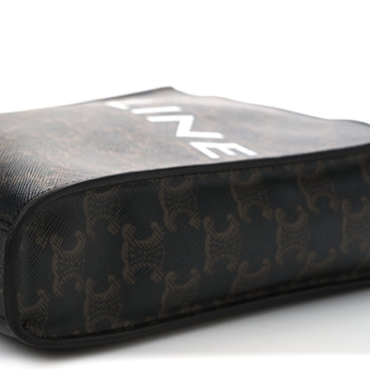 Celine Triomphe Canvas Calfskin Mini Vertical Cabas Tan 8 of 8