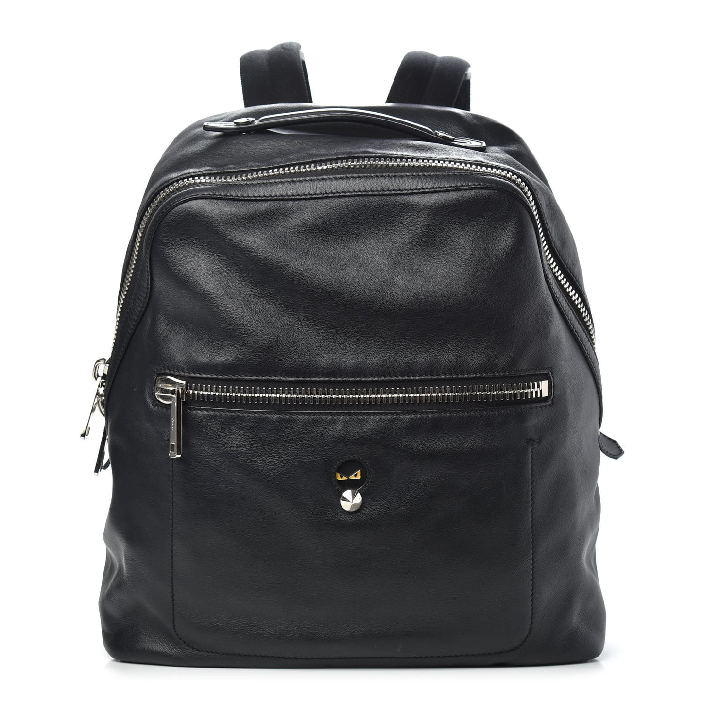 Calfskin Faces Backpack Black