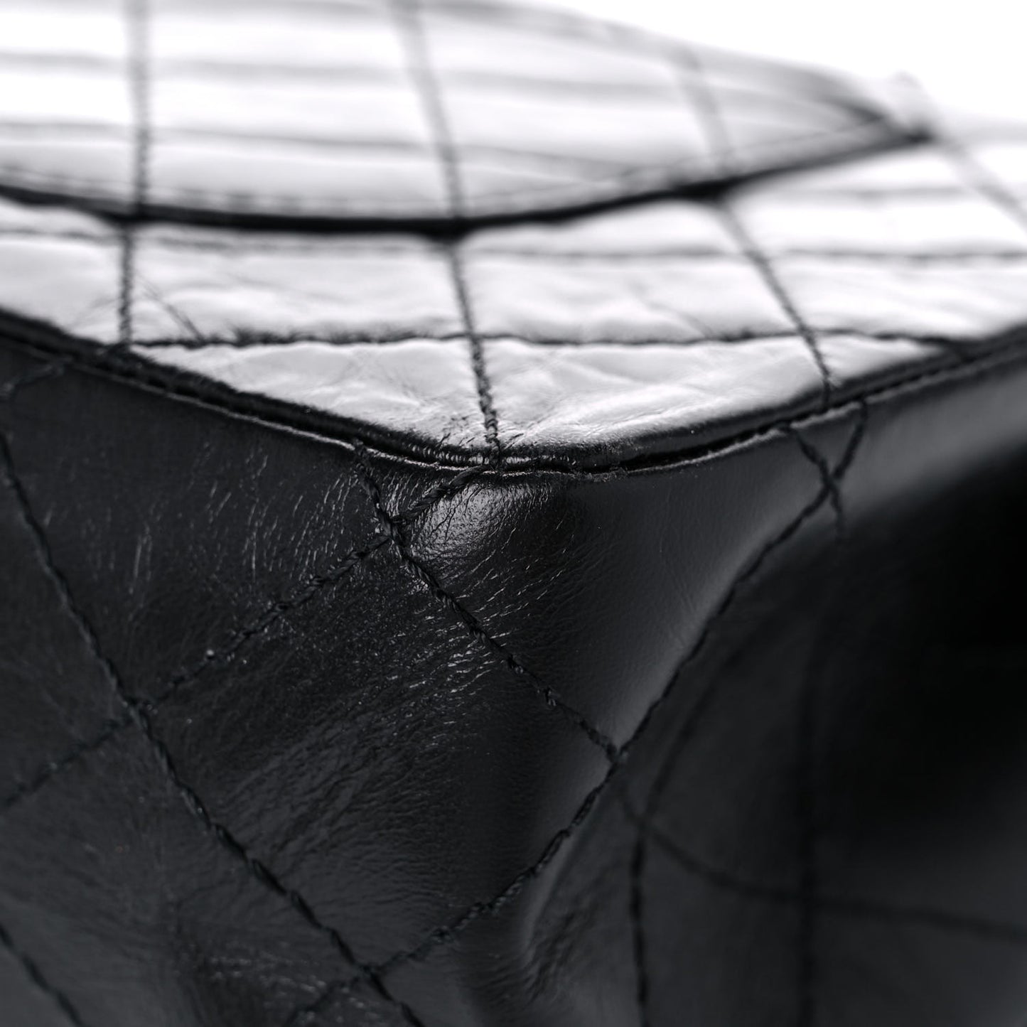 Aged Calfskin Quilted 2.55 Reissue 226 Flap Black