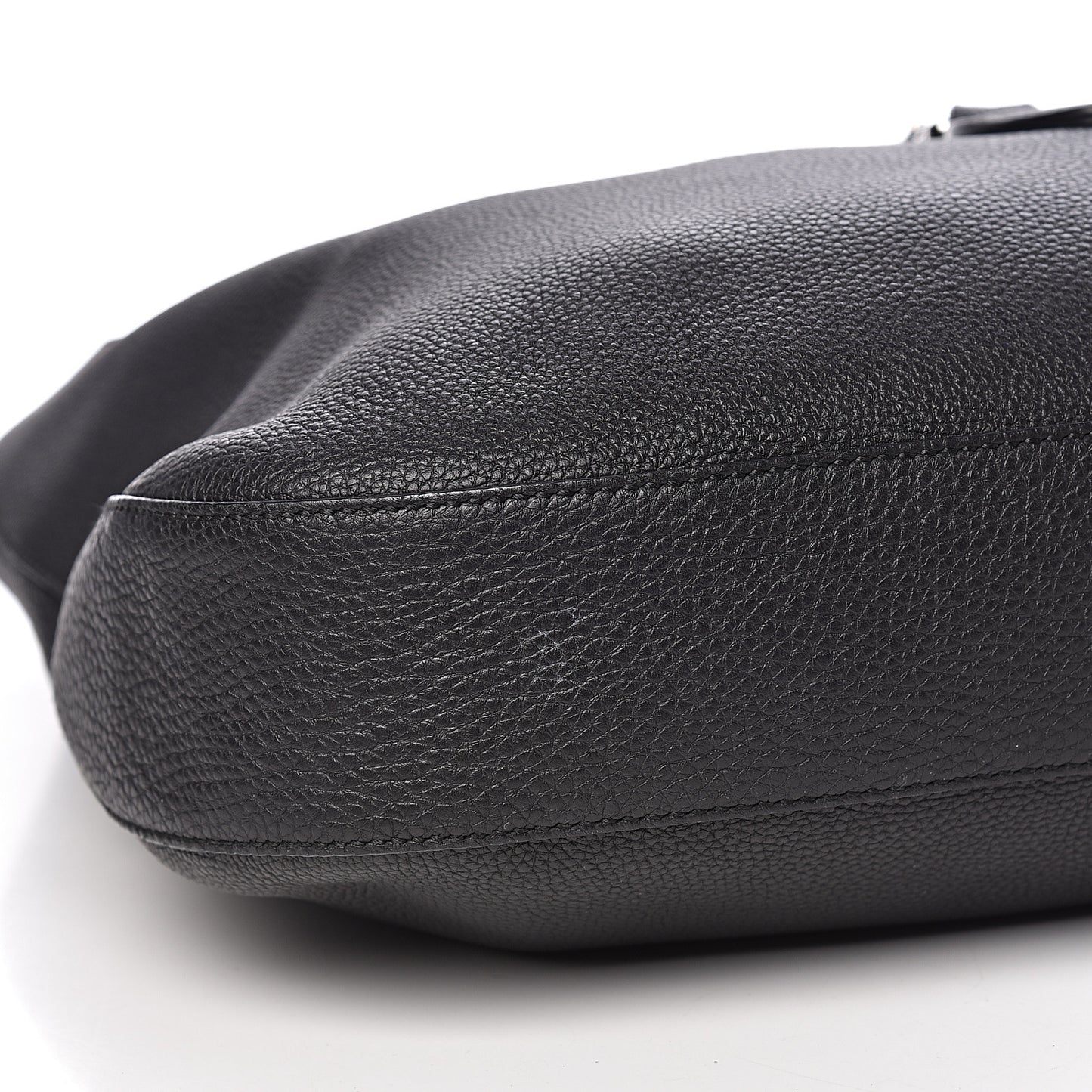 Soft Grained Calfskin Large Jackie Hobo Black